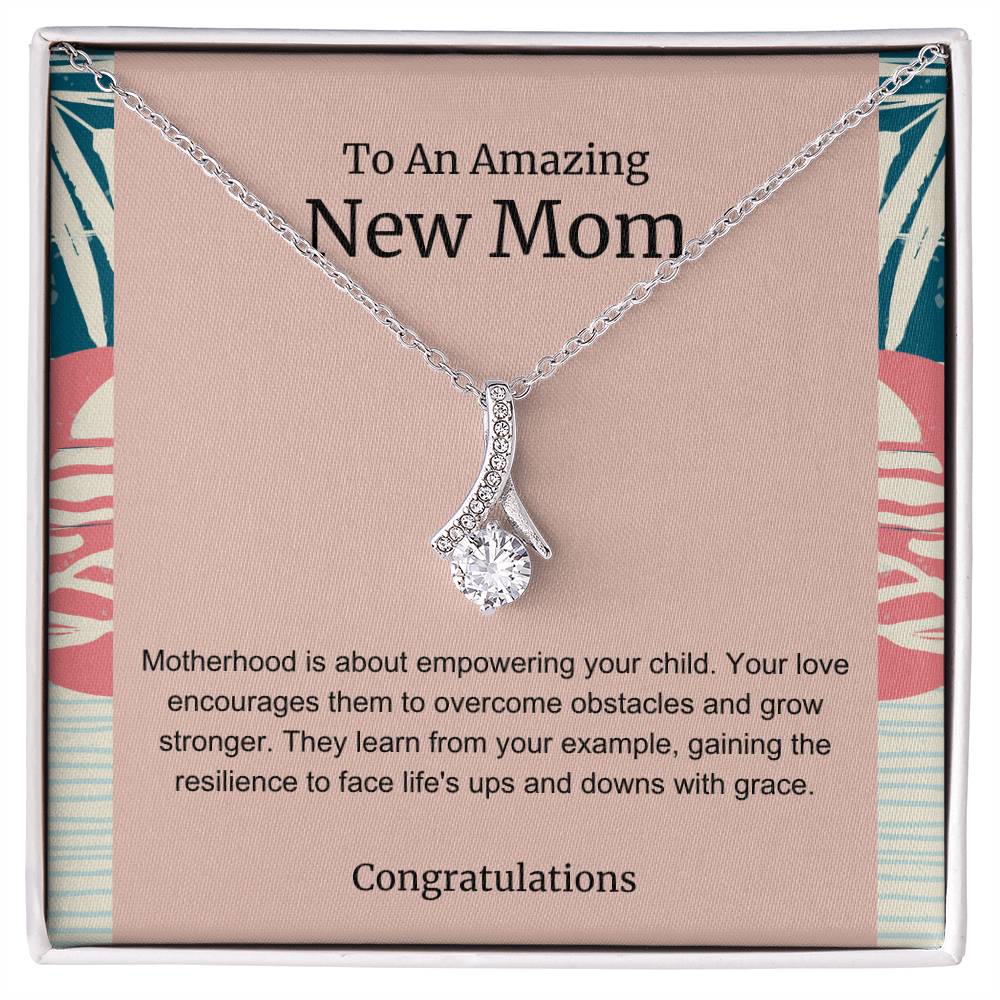 To An Amazing New Mom Alluring Beauty Necklace