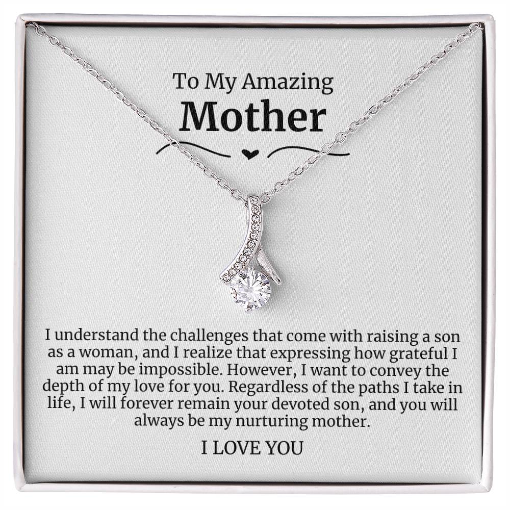 To My Amazing Mother Alluring Beauty Necklace