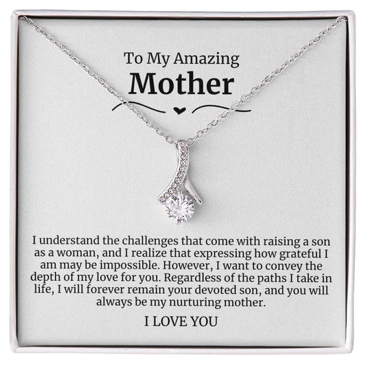 To My Amazing Mother Alluring Beauty Necklace