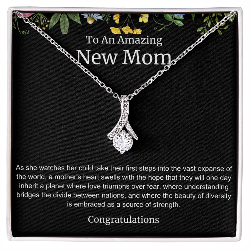 To An Amazing New Mom Alluring Beauty Necklace