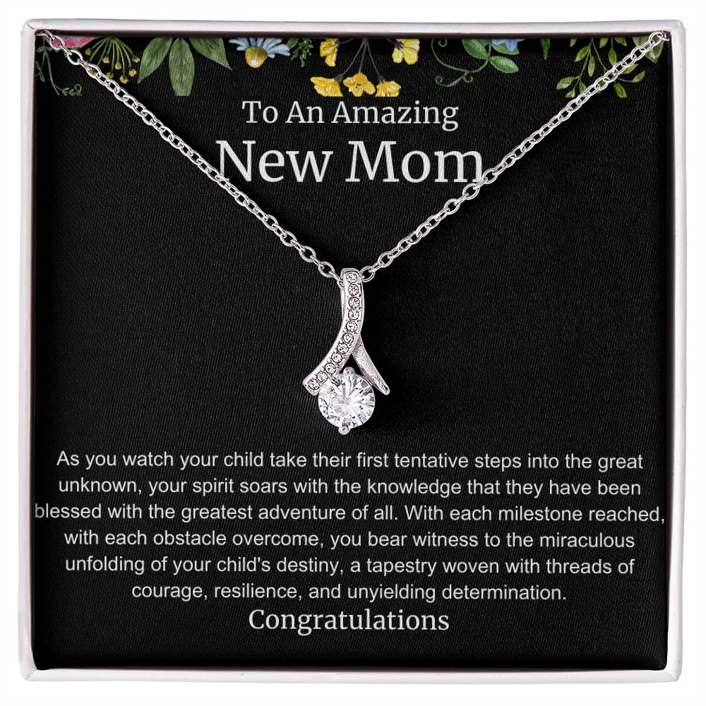 To An Amazing New Mom Alluring Beauty Necklace