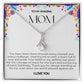 To My Amazing Mom Ribbon Shape Pendant Necklace