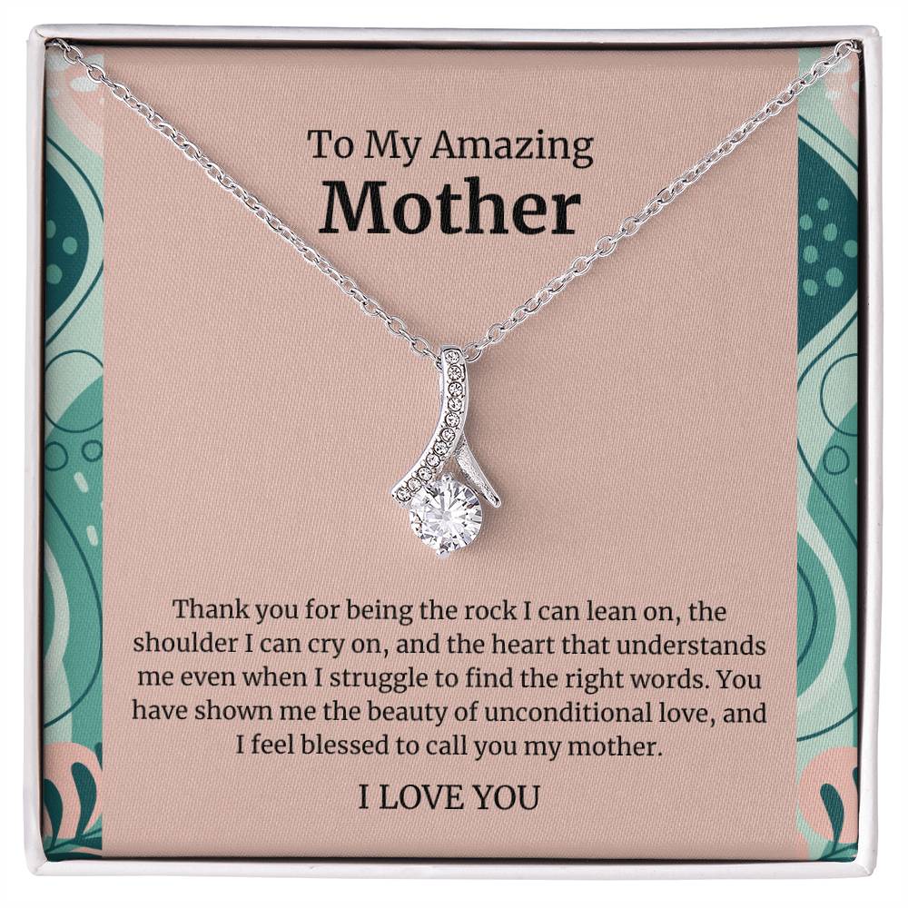 To My Amazing Mother Alluring Beauty Necklace