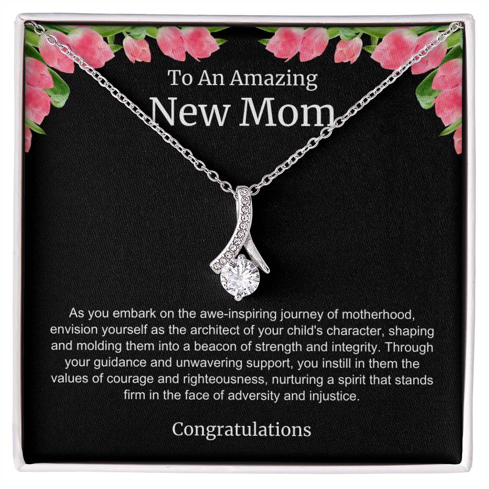 To An Amazing New Mom Alluring Beauty Necklace