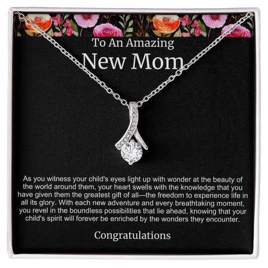 To An Amazing New Mom Alluring Beauty Necklace