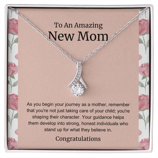 To An Amazing New Mom Alluring Beauty Necklace