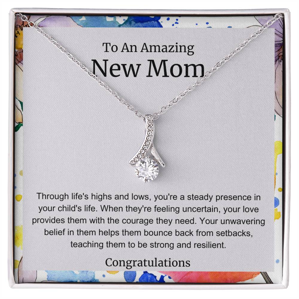 To An Amazing New Mom Alluring Beauty Necklace