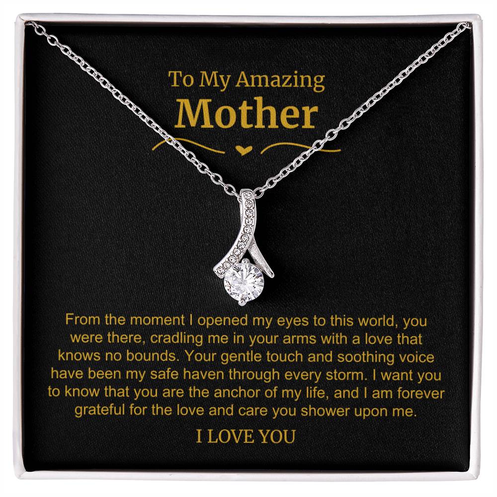 1 To My Amazing Mother Necklace- From The Moment I Opened My Eyes To This World