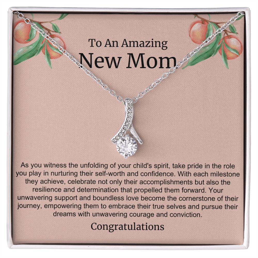 To An Amazing New Mom Alluring Beauty Necklace