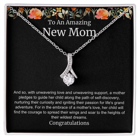 To An Amazing New Mom Alluring Beauty Necklace