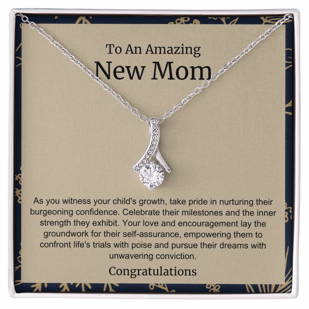 To An Amazing New Mom Alluring Beauty Necklace