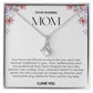 To My Amazing Mom Ribbon Shape Pendant Necklace