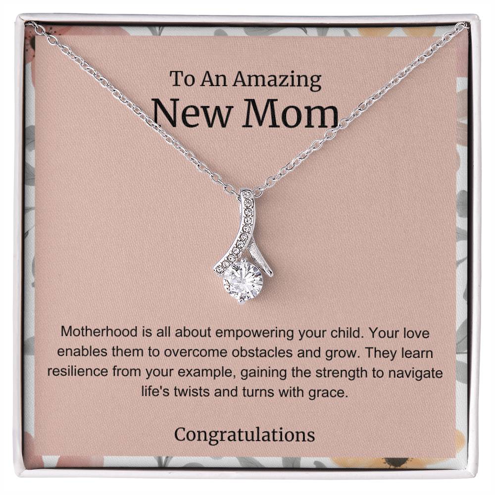 To An Amazing New Mom Alluring Beauty Necklace