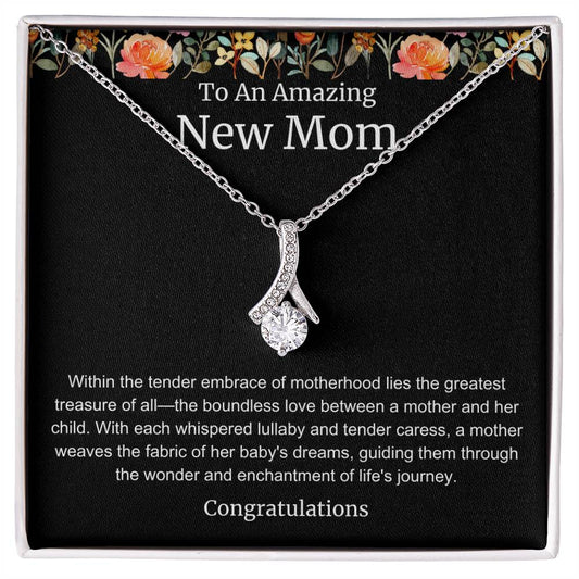 To An Amazing New Mom Alluring Beauty Necklace