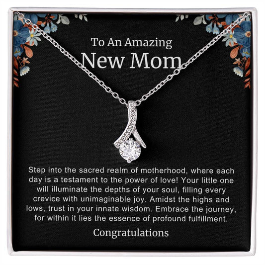 To An Amazing New Mom Alluring Beauty Necklace