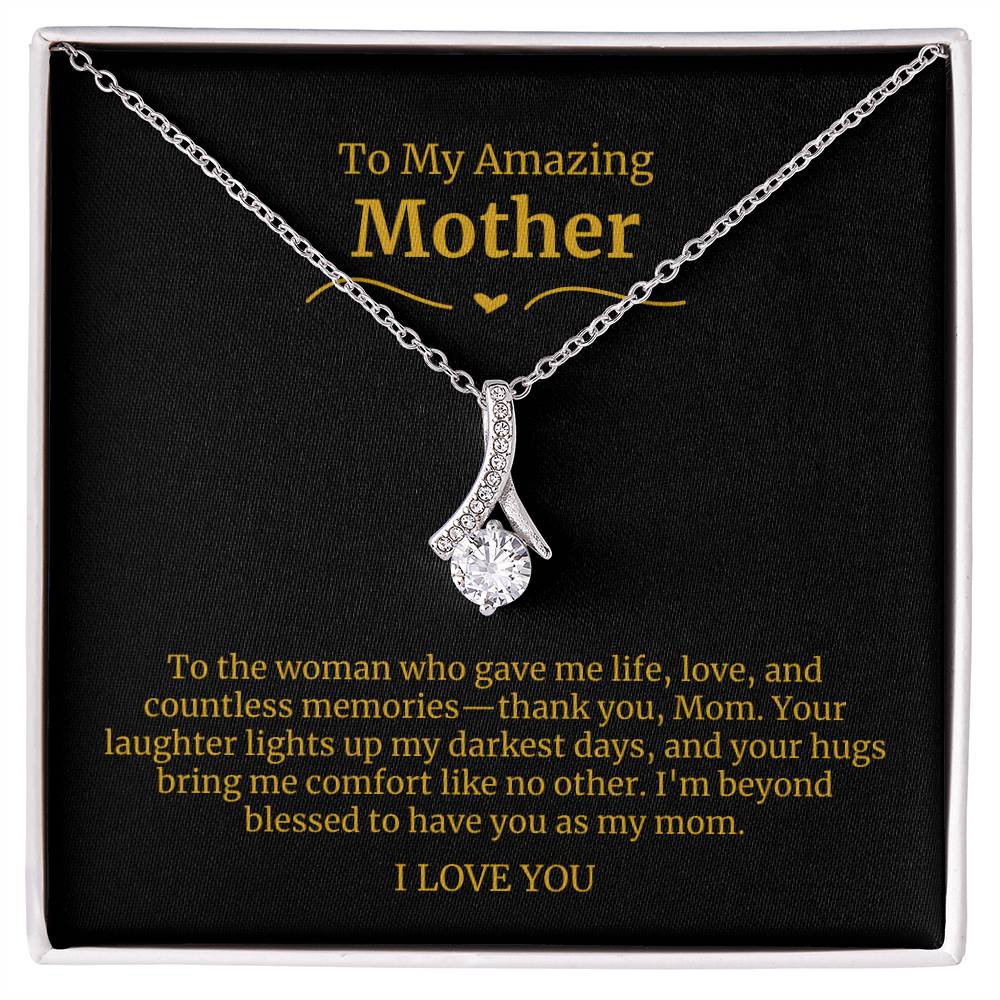 32 To My Amazing Mom Necklace-To The Woman Who Gave Me Life