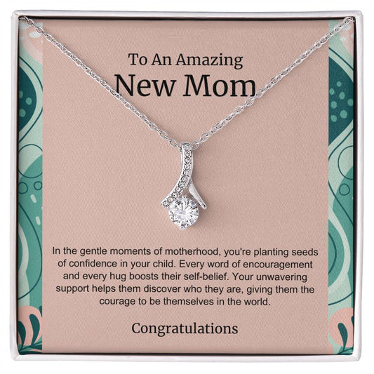 To An Amazing New Mom Alluring Beauty Necklace