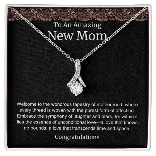 To An Amazing New Mom Alluring Beauty Necklace