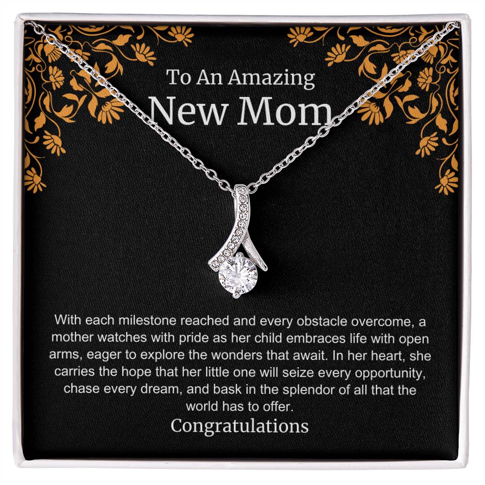 To An Amazing New Mom Alluring Beauty Necklace