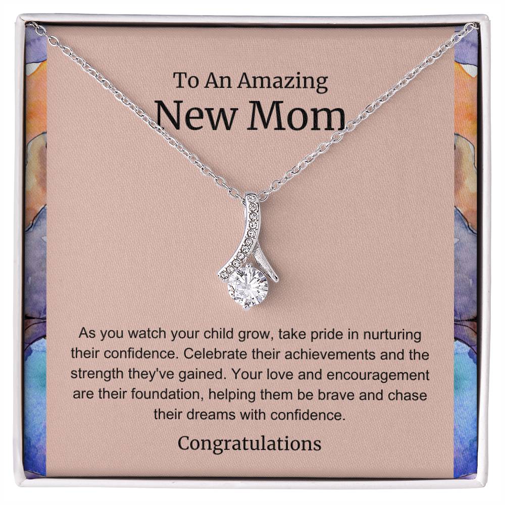 To An Amazing New Mom Alluring Beauty Necklace