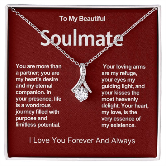 To My Beautiful Soulmate Alluring Beauty Necklace