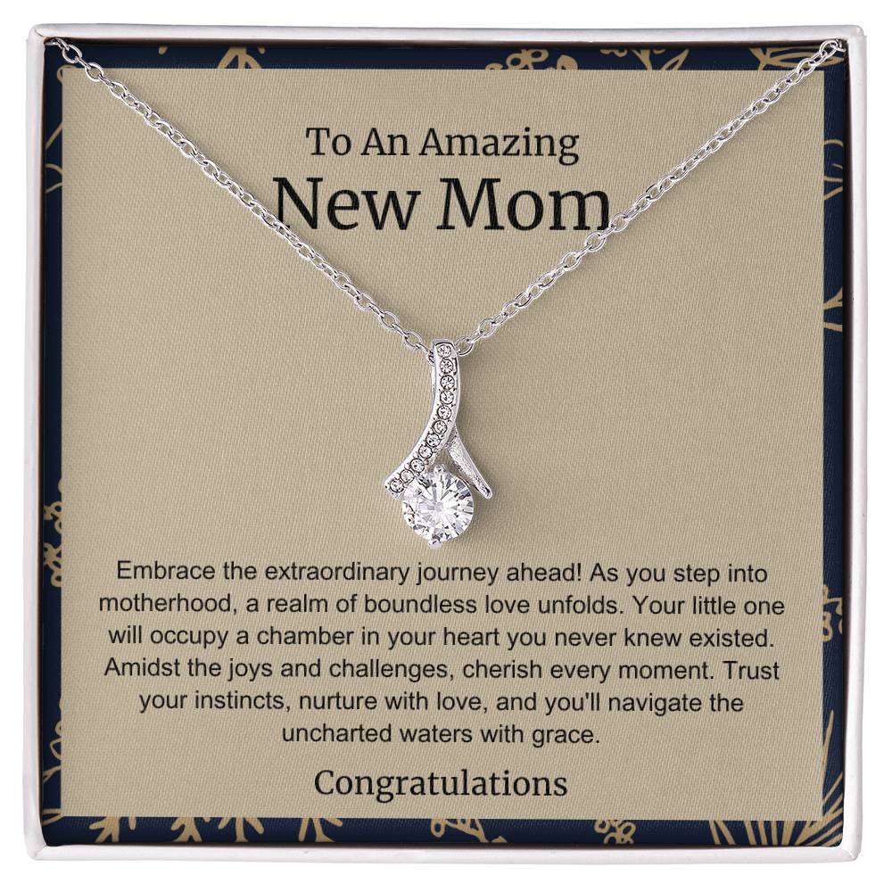 To An Amazing New Mom Alluring Beauty Necklace