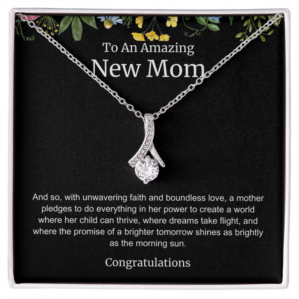 To An Amazing New Mom Alluring Beauty Necklace