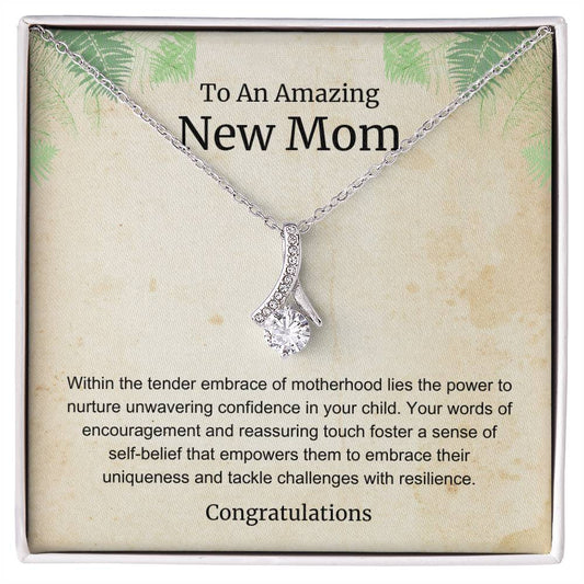 To An Amazing New Mom Alluring Beauty Necklace