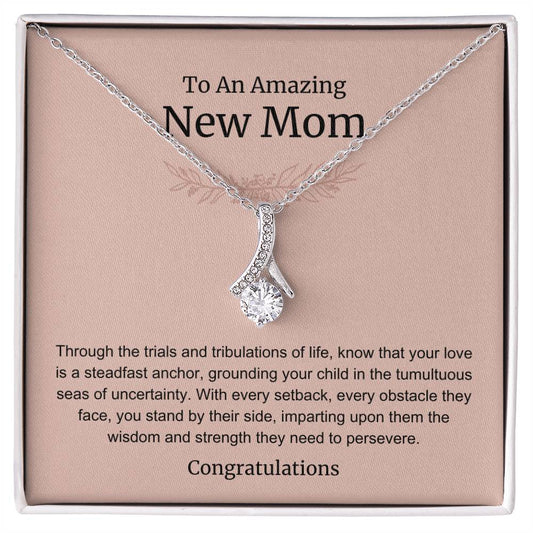 To An Amazing New Mom Alluring Beauty Necklace