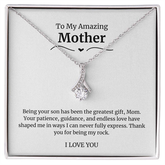 To My Amazing Mother Alluring Beauty Necklace