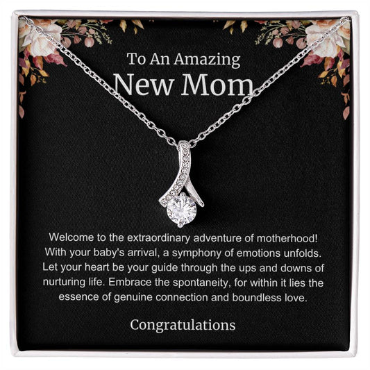 To An Amazing New Mom Alluring Beauty Necklace