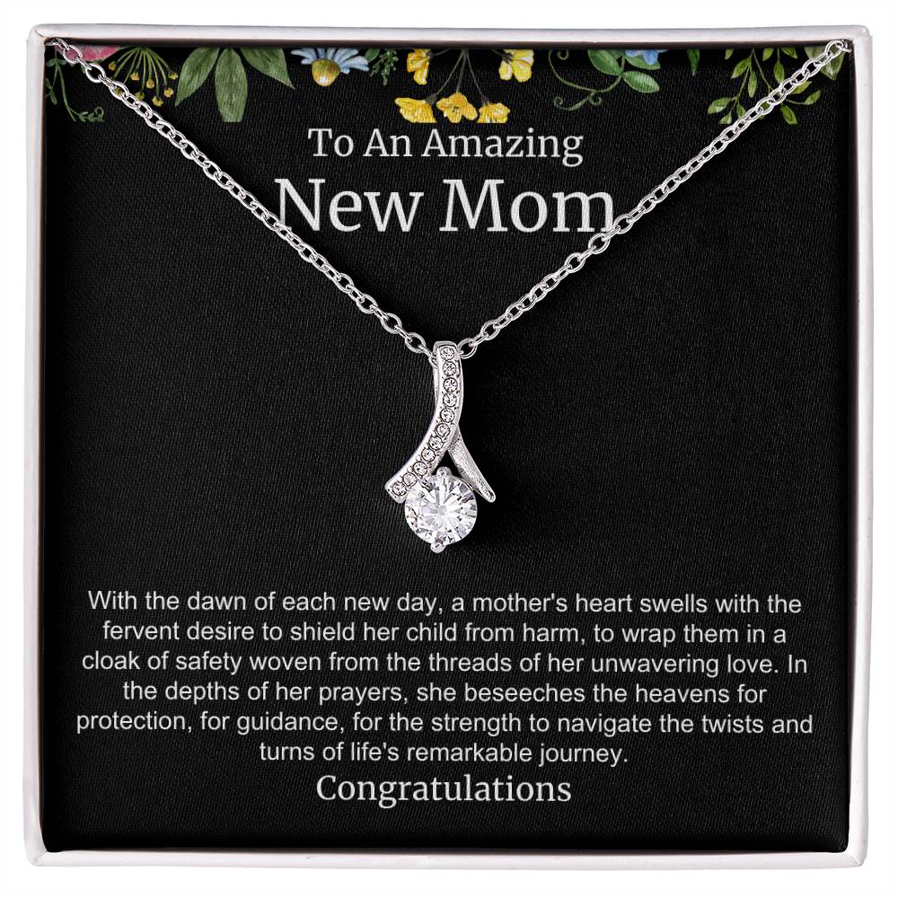 To An Amazing New Mom Alluring Beauty Necklace