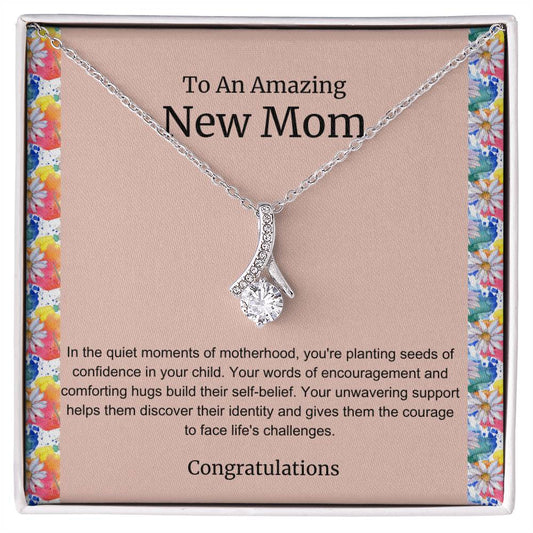 To An Amazing New Mom Alluring Beauty Necklace