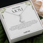 To My Amazing Mom Ribbon Shape Pendant Necklace
