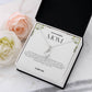 To My Amazing Mom Ribbon Shape Pendant Necklace