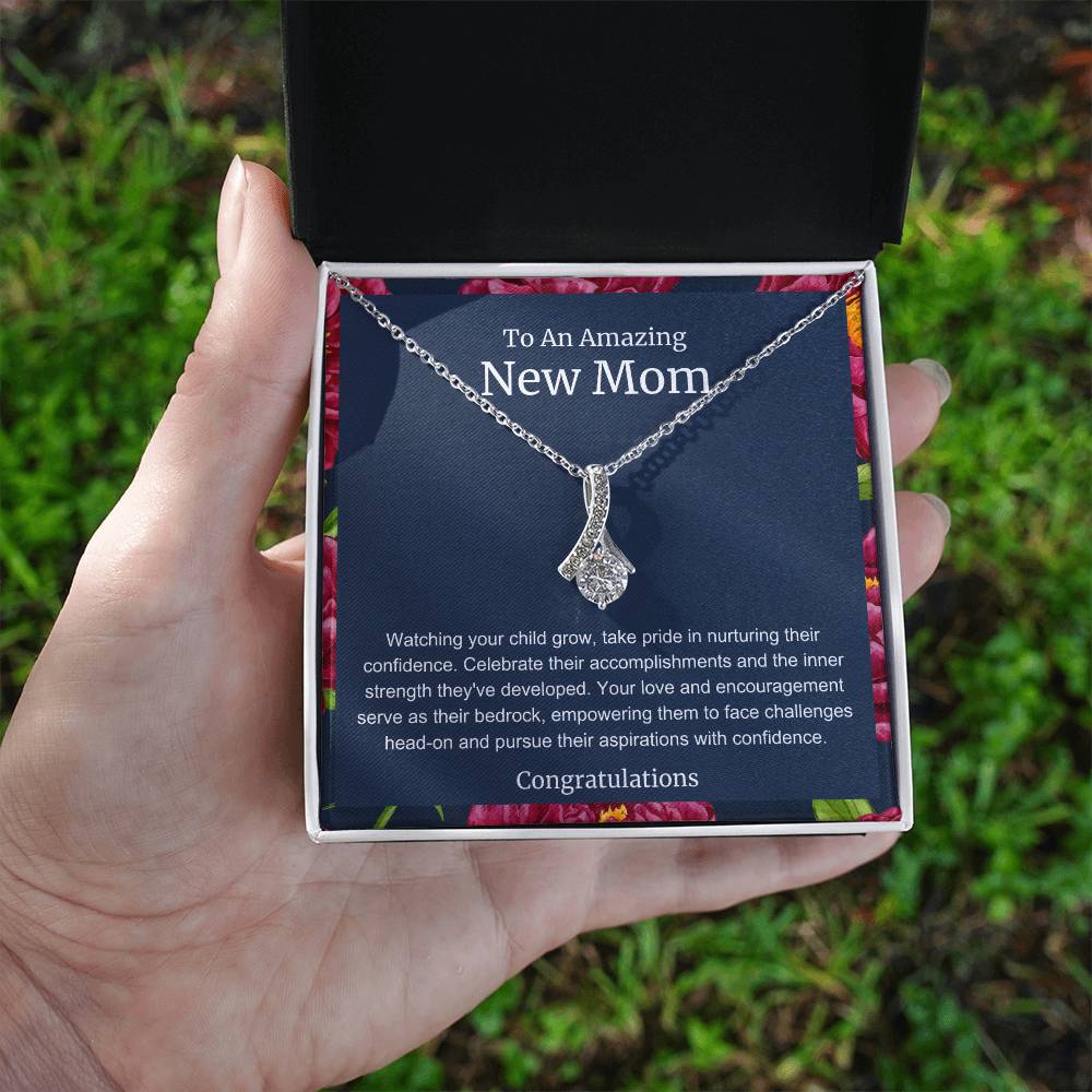 To An Amazing New Mom Alluring Beauty Necklace