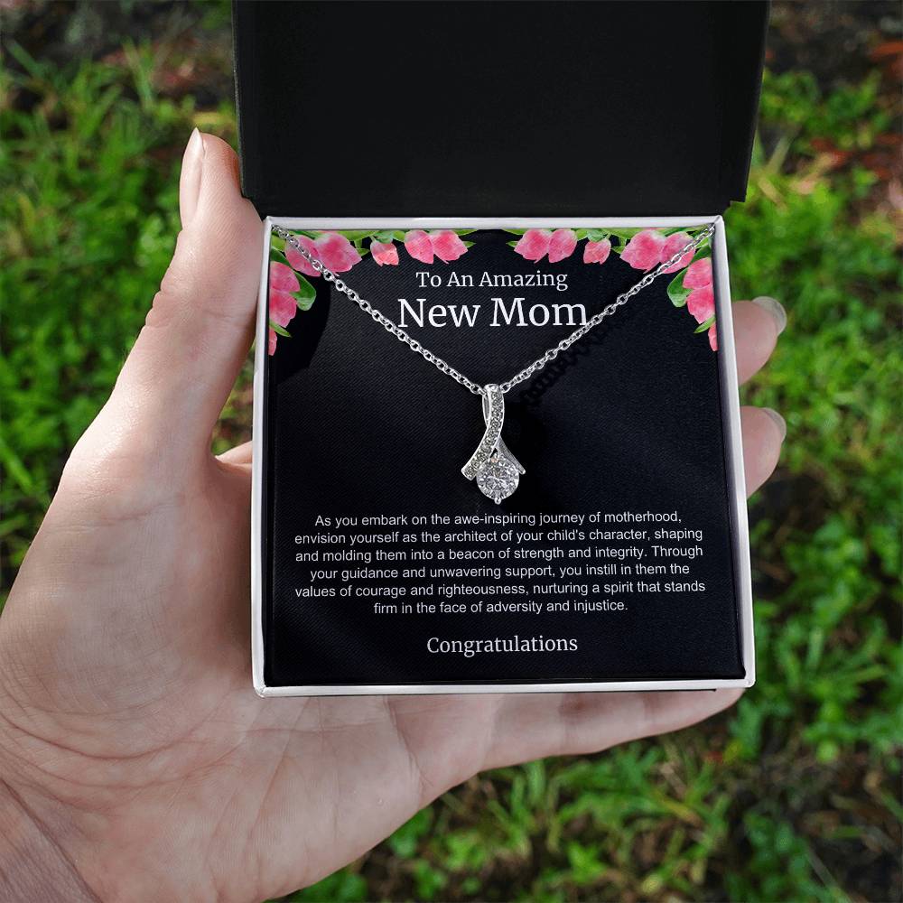 To An Amazing New Mom Alluring Beauty Necklace