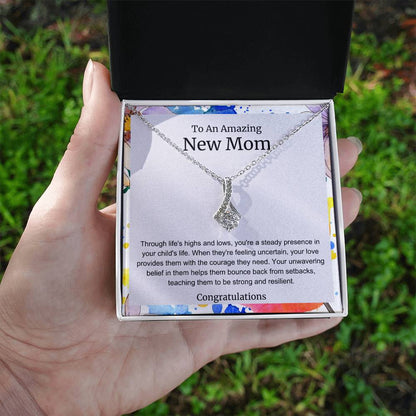 To An Amazing New Mom Alluring Beauty Necklace