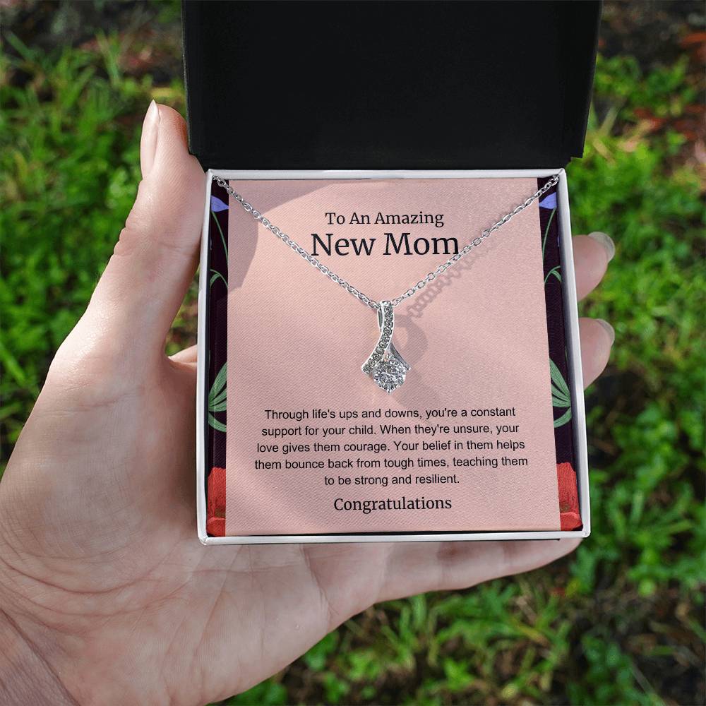 To An Amazing New Mom Alluring Beauty Necklace