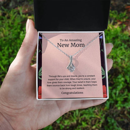 To An Amazing New Mom Alluring Beauty Necklace