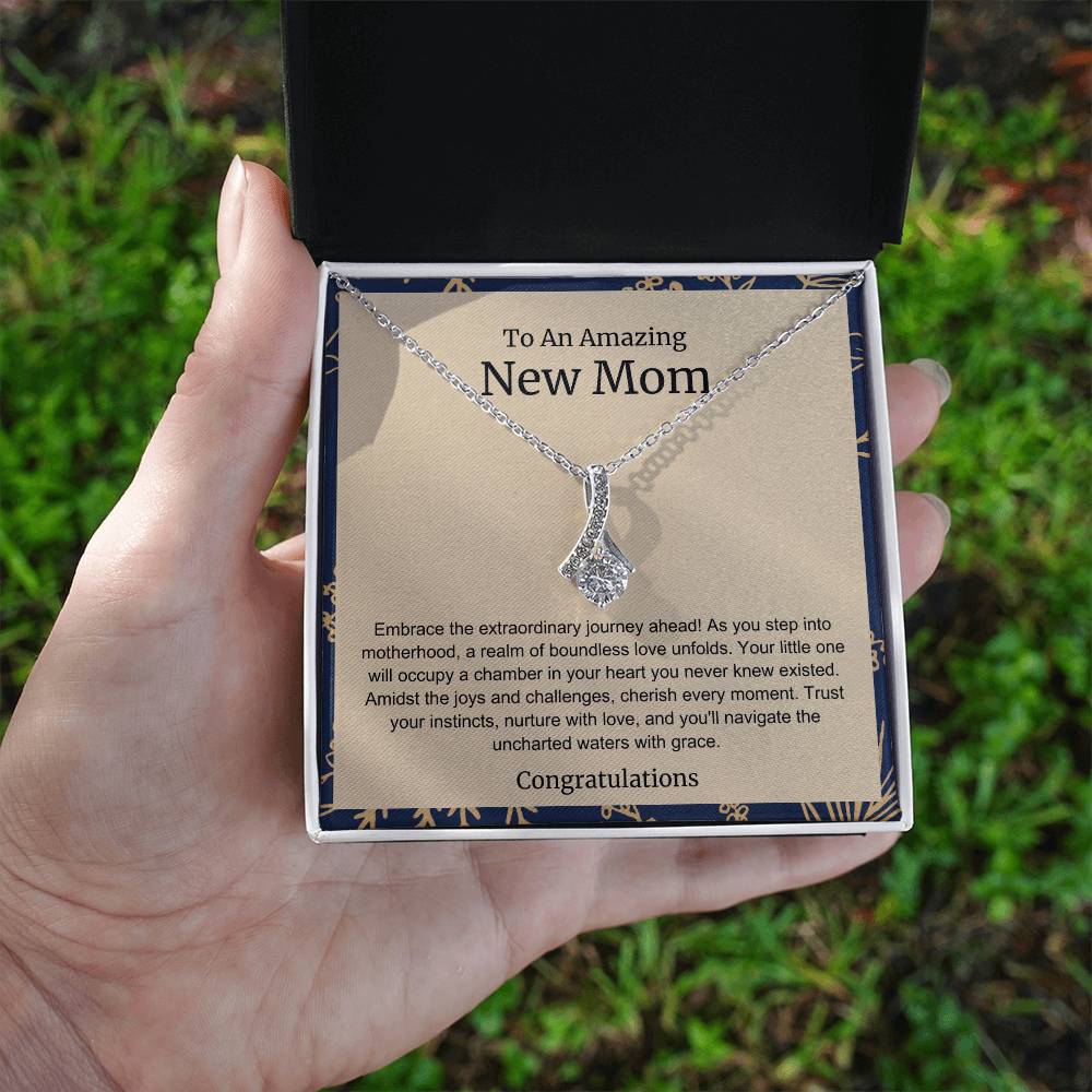 To An Amazing New Mom Alluring Beauty Necklace