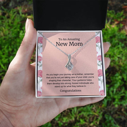 To An Amazing New Mom Alluring Beauty Necklace