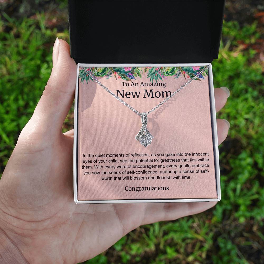 To An Amazing New Mom Alluring Beauty Necklace