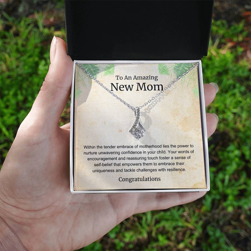 To An Amazing New Mom Alluring Beauty Necklace