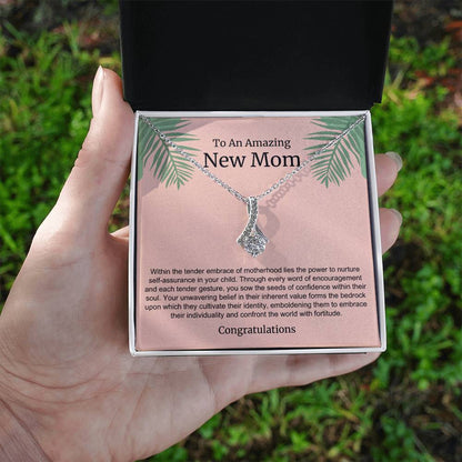 To An Amazing New Mom Alluring Beauty Necklace