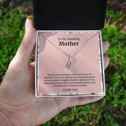 To My Amazing Mother Alluring Beauty Necklace