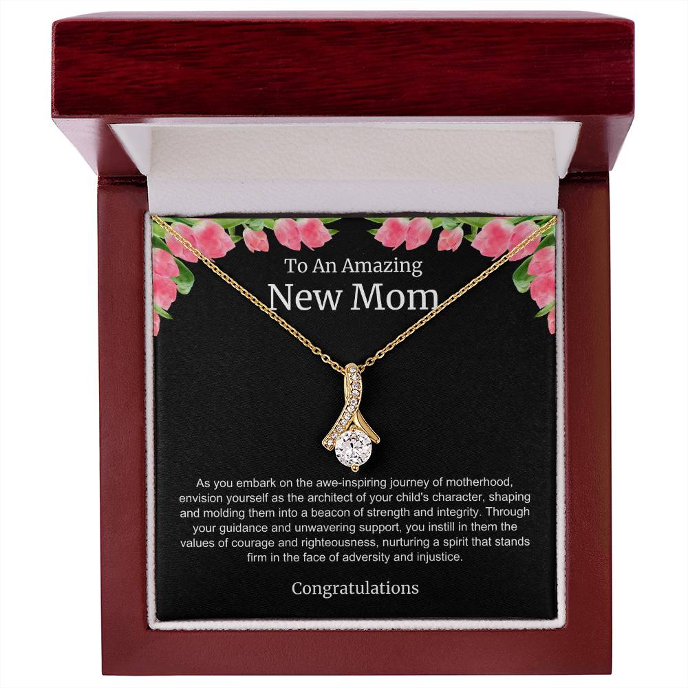 To An Amazing New Mom Alluring Beauty Necklace