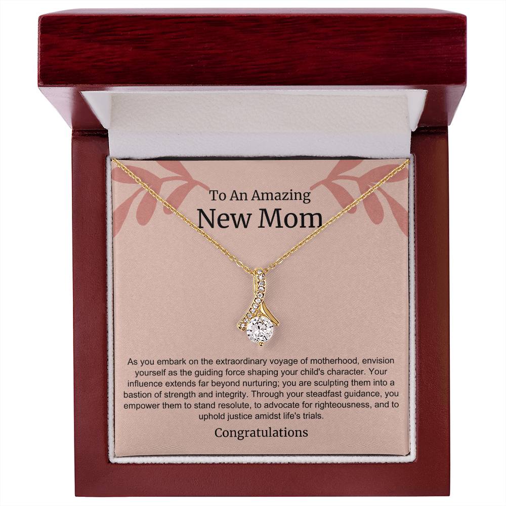 To An Amazing New Mom Alluring Beauty Necklace