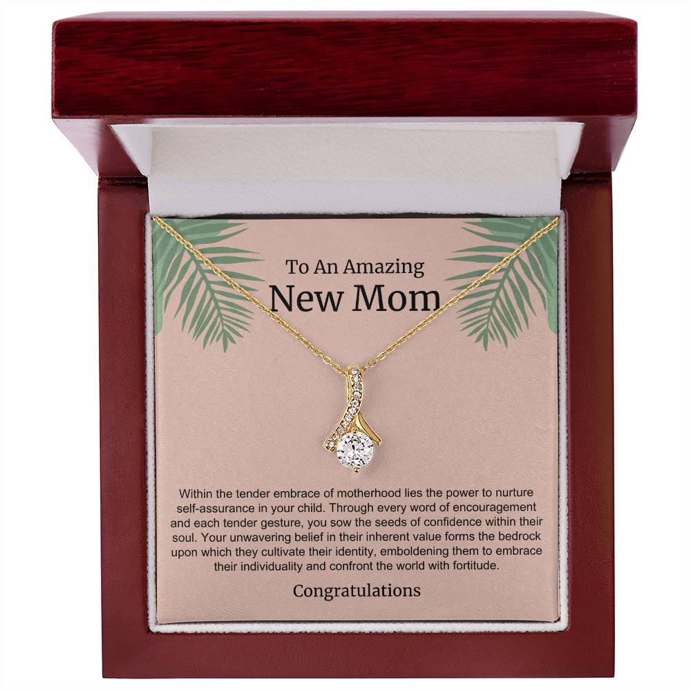 To An Amazing New Mom Alluring Beauty Necklace