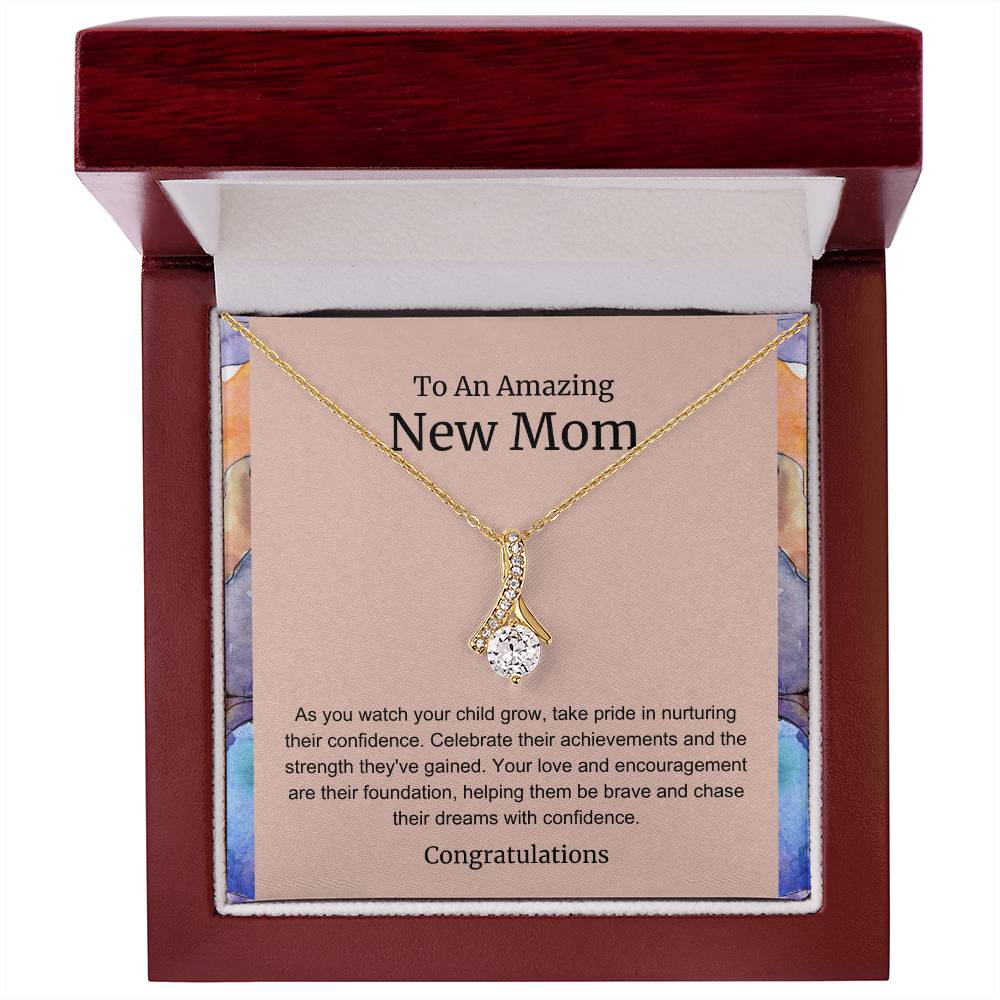 To An Amazing New Mom Alluring Beauty Necklace